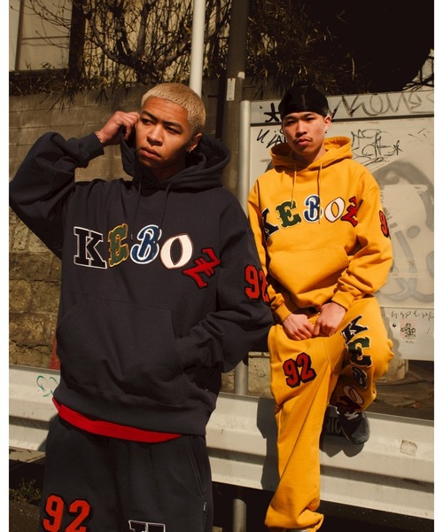 KEBOZ（ケボズ）の「SMR SWEAT HOODIE 2（パーカー・メンズ・チャコールグレー/イエロー/クリーム/ネイビー・XL/L/M/S/2XL）」の5枚目の写真