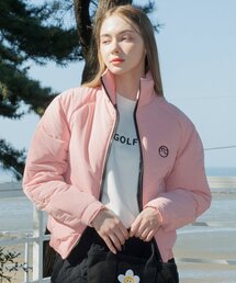 MACKY（マッキー）の「ハイブリッドショートパディングピンク（ダウンジャケット/コート）」