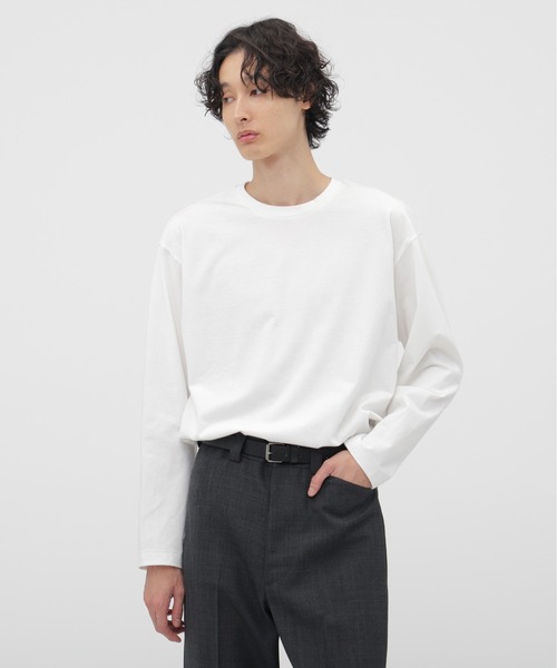 MARGARET HOWELL(マーガレットハウエル)の「PLAIN COTTON JERSEY TOP(Tシャツ/カットソー・メンズ・ホワイト/ネイビー/ブラック・LARGE/MEDIUM)」の2枚目の写真
