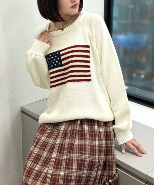 セール】星条旗ニット（ニット/セーター）｜w closet（ダブル