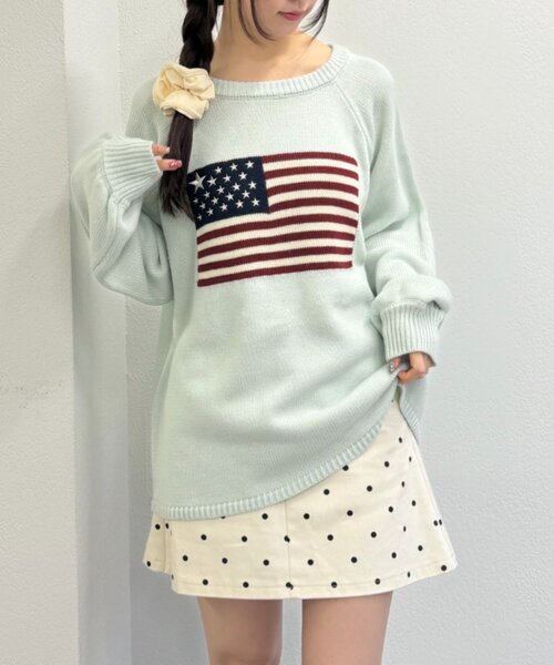 w closet（ダブルクローゼット）の「星条旗ニット（ニット/セーター