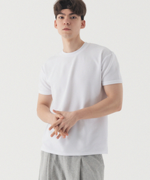 PIANER（ピアネール）の「ソリッドマッスルフィット半袖Tシャツ（ホワイト）（Tシャツ/カットソー）」