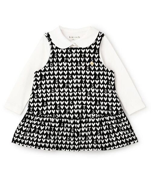 ロゴハートジャンパースカート＆カットソーセット