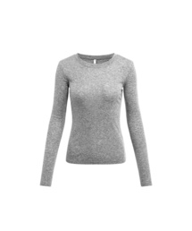 [ウィメンズ] ウールブレンドテンセルソフトストレッチバックピンタックロングスリーブTシャツ (3 COLORS)