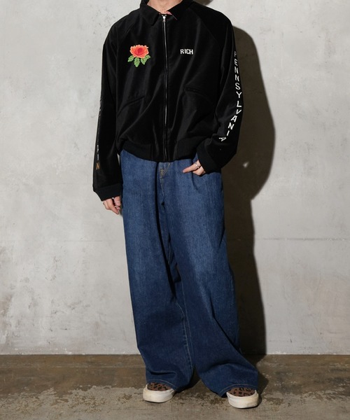 THRIFTY LOOK(スリフティールック)の「THRIFTY LOOK / スリフティールック SOUVENIR GERMANY BLOUSON スーベニアジャケット 刺繍(ブルゾン・メンズ・ブラック/ネイビー/ブラック系その他・LARGE/MEDIUM)」の11枚目の写真