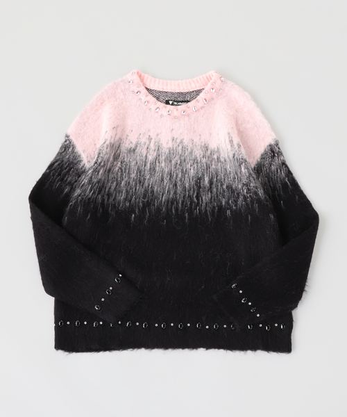 (新品) VALABASAS ピンク グラデーションセーター M VALABASAS/ヴァラバサス BLACK PINK SWEATER（ニット/セーター