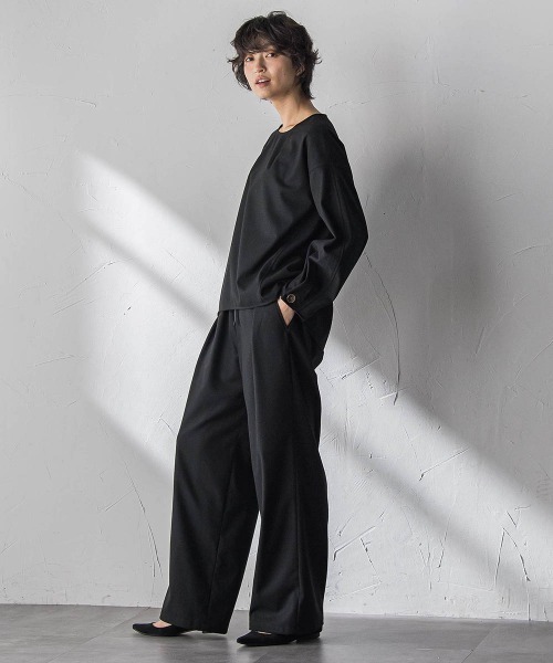 MAYSON GREY(メイソングレイ)の「【叶えるSET UP】起毛フォルムスリーブブラウス≪手洗い可能≫(シャツ/ブラウス・レディース・ベージュ/ブラック・M)」の7枚目の写真