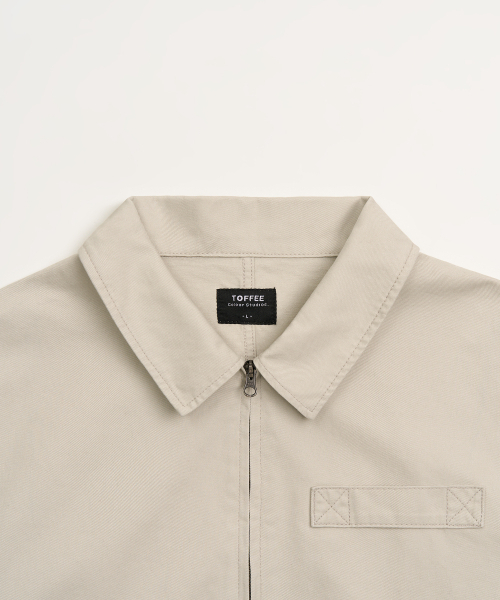 TOFFEE(トフィー)の「ヴィンテージコットンワークジャケット (サンドグレー)(デニムジャケット・メンズ・その他・MEDIUM/LARGE/X-LARGE/SMALL)」の4枚目の写真