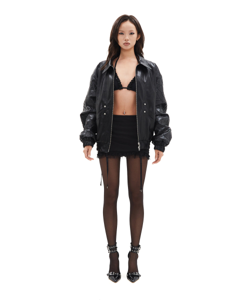 HILLDA（ヒルダ）の「ヒステリックレザー春用ボンバージャケット[ブラック]（ライダースジャケット・レディース・その他・FREE）」の4枚目の写真