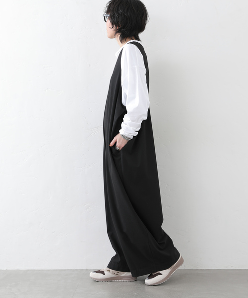 JOURNAL STANDARD LUXE（ジャーナルスタンダード　ラックス）の「TRストレッチ Vネックサロペット（サロペット/オーバーオール・レディース・ブラック・FREE）」の11枚目の写真