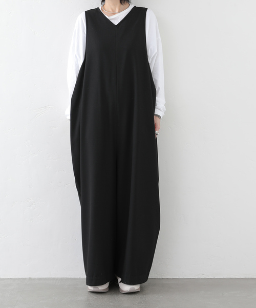 JOURNAL STANDARD LUXE（ジャーナルスタンダード　ラックス）の「TRストレッチ Vネックサロペット（サロペット/オーバーオール・レディース・ブラック・FREE）」の14枚目の写真
