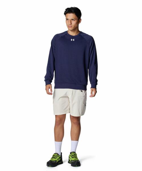 UNDER ARMOUR(アンダーアーマー)の「UAライバルフリース クルー(トレーニング/メンズ)(スウェット・メンズ・ネイビー・2XL/S/XL/L/M/3XL)」の3枚目の写真
