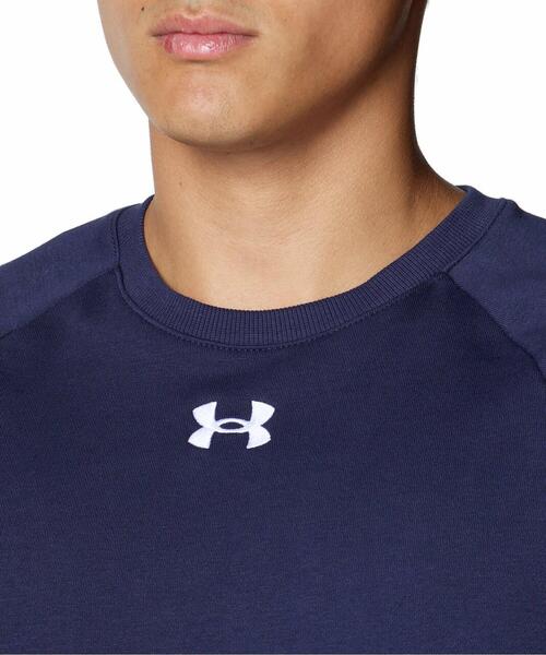 UNDER ARMOUR(アンダーアーマー)の「UAライバルフリース クルー(トレーニング/メンズ)(スウェット・メンズ・ネイビー・2XL/S/XL/L/M/3XL)」の4枚目の写真