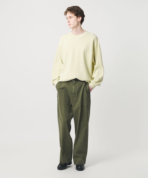 BEAUTY&YOUTH UNITED ARROWS(ビューティーアンドユースユナイテッドアローズ)の「ライスサーマル バルーン クルーネック カットソー(Tシャツ/カットソー・メンズ・ネイビー/ライトグレー/クリーム・XL/S/M/L)」の5枚目の写真