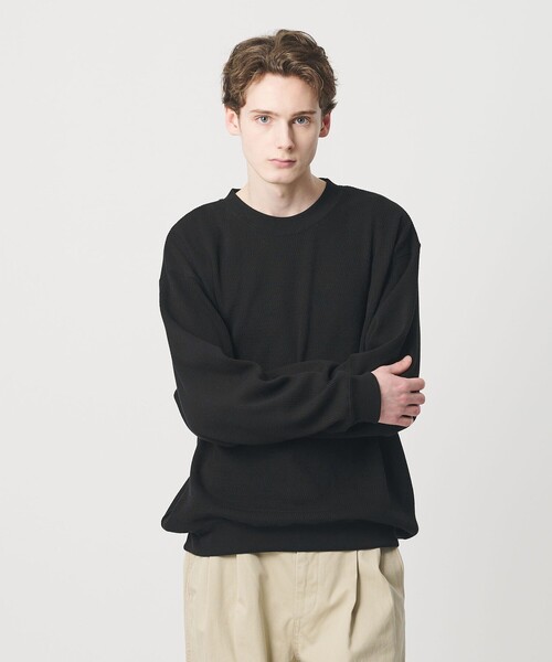 BEAUTY&YOUTH UNITED ARROWS(ビューティーアンドユースユナイテッドアローズ)の「ライスサーマル バルーン クルーネック カットソー(Tシャツ/カットソー・メンズ・ネイビー/ライトグレー/クリーム・XL/S/M/L)」の6枚目の写真
