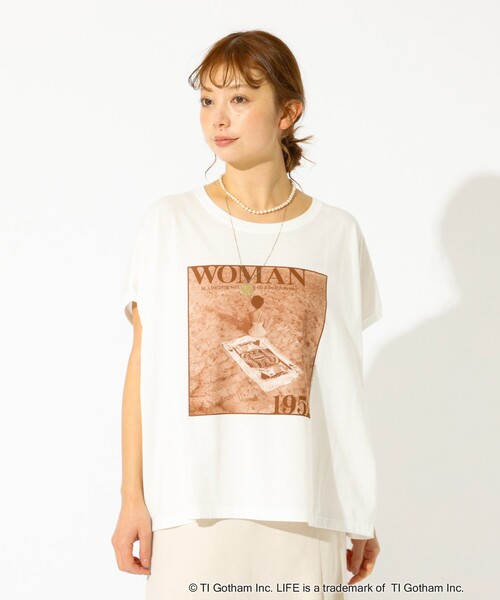 GOOD ROCK SPEED（グッドロックスピード）の「【GOOD ROCK SPEED/グッドロックスピード】プリントノースリーブTシャツ / フォトT / フレンチスリーブ / LIFE PICTURE COLLECTION（Tシャツ/カットソー・レディース・ホワイト系その他2/ホワイト系その他3/ホワイト系その他・フリー）」の4枚目の写真