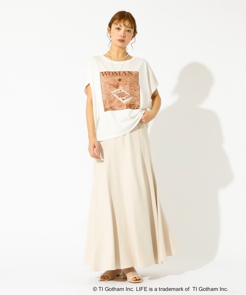 GOOD ROCK SPEED（グッドロックスピード）の「【GOOD ROCK SPEED/グッドロックスピード】プリントノースリーブTシャツ / フォトT / フレンチスリーブ / LIFE PICTURE COLLECTION（Tシャツ/カットソー・レディース・ホワイト系その他2/ホワイト系その他3/ホワイト系その他・フリー）」の6枚目の写真
