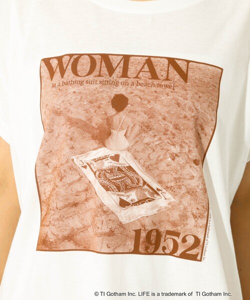GOOD ROCK SPEED（グッドロックスピード）の「【GOOD ROCK SPEED/グッドロックスピード】プリントノースリーブTシャツ / フォトT / フレンチスリーブ / LIFE PICTURE COLLECTION（Tシャツ/カットソー・レディース・ホワイト系その他2/ホワイト系その他3/ホワイト系その他・フリー）」の7枚目の写真