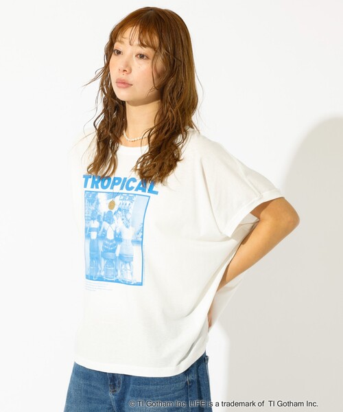 GOOD ROCK SPEED（グッドロックスピード）の「【GOOD ROCK SPEED/グッドロックスピード】プリントノースリーブTシャツ / フォトT / フレンチスリーブ / LIFE PICTURE COLLECTION（Tシャツ/カットソー・レディース・ホワイト系その他2/ホワイト系その他3/ホワイト系その他・フリー）」の10枚目の写真