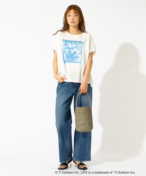 GOOD ROCK SPEED（グッドロックスピード）の「【GOOD ROCK SPEED/グッドロックスピード】プリントノースリーブTシャツ / フォトT / フレンチスリーブ / LIFE PICTURE COLLECTION（Tシャツ/カットソー・レディース・ホワイト系その他2/ホワイト系その他3/ホワイト系その他・フリー）」の11枚目の写真