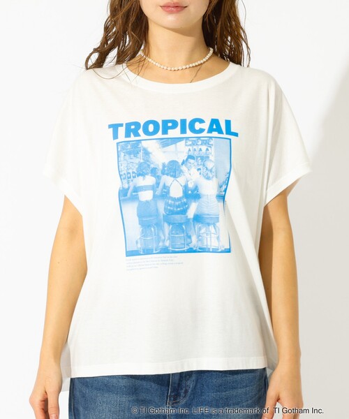 GOOD ROCK SPEED（グッドロックスピード）の「【GOOD ROCK SPEED/グッドロックスピード】プリントノースリーブTシャツ / フォトT / フレンチスリーブ / LIFE PICTURE COLLECTION（Tシャツ/カットソー・レディース・ホワイト系その他2/ホワイト系その他3/ホワイト系その他・フリー）」の20枚目の写真