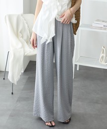 ReDial | ストライプジャカードタックワイドパンツ(スラックス)