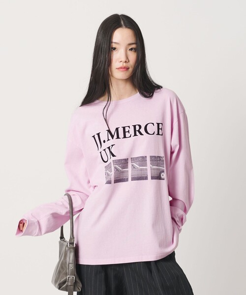 jj mercer（ジェイジェイマーサー）の「【別注】＜J.Jmercer＞プリント ロングスリーブTシャツ（Tシャツ/カットソー・レディース・ホワイト/モカ/ライラック・FREE）」の3枚目の写真