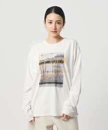 jj mercer（ジェイジェイマーサー）の「【別注】＜J.Jmercer＞プリント ロングスリーブTシャツ（Tシャツ/カットソー）」