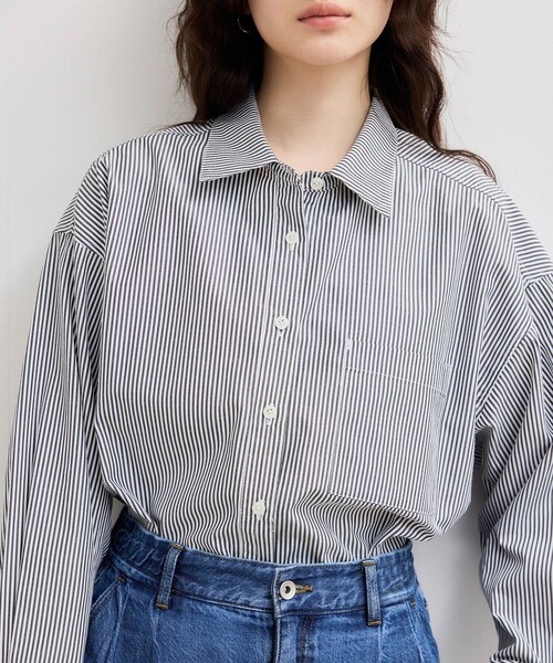 ADAM ET ROPE'(アダムエロペ)の「【WEB限定】ブロードカラーシャツ(シャツ/ブラウス・レディース・ブラック/ブルー系その他5/サックスブルー/ピンク・FREE)」の21枚目の写真