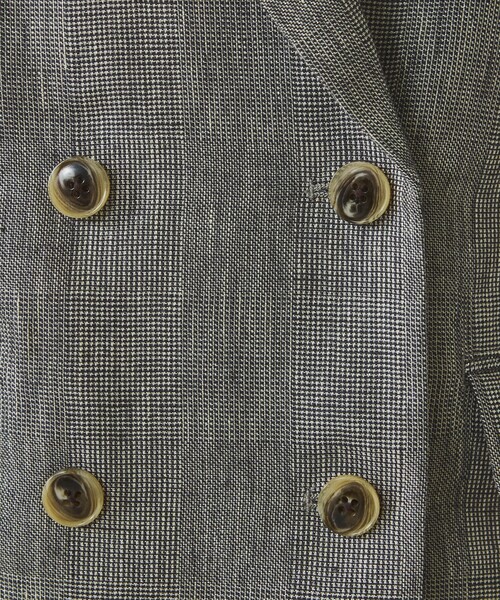 qualite（カリテ）の「【セットアップ対応】ラメリネンジャケット/春服/夏服/オフィスカジュアル/リネン（テーラードジャケット・レディース・グレイッシュベージュ・38/36）」の15枚目の写真