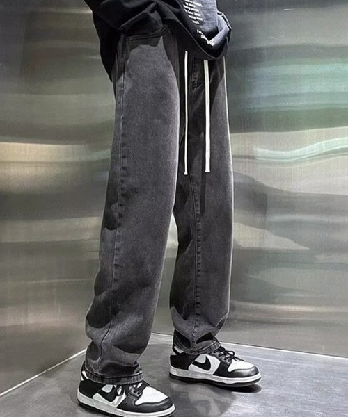 KELVIN(ケルヴァン)の「Monotone Denim Easy Straight Pants モノトーン デニムイージーパンツ(デニムパンツ・メンズ・グレー/ブラック・LARGE/MEDIUM)」の7枚目の写真