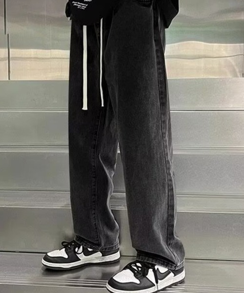 KELVIN(ケルヴァン)の「Monotone Denim Easy Straight Pants モノトーン デニムイージーパンツ(デニムパンツ・メンズ・グレー/ブラック・LARGE/MEDIUM)」の11枚目の写真