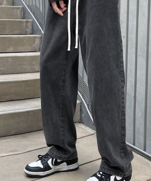 KELVIN(ケルヴァン)の「Monotone Denim Easy Straight Pants モノトーン デニムイージーパンツ(デニムパンツ・メンズ・グレー/ブラック・LARGE/MEDIUM)」の12枚目の写真