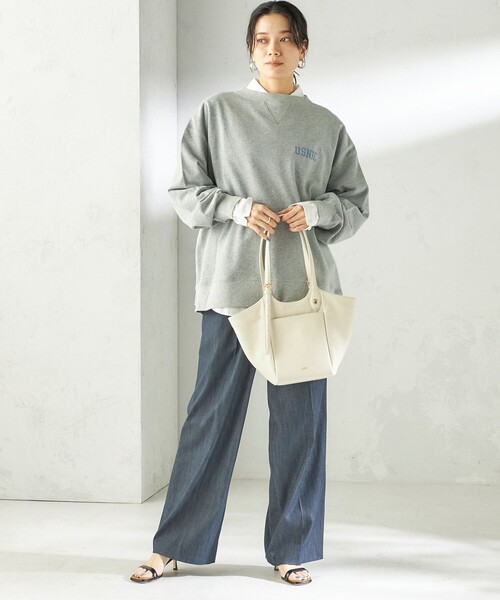 Beau're(ヴュレ)の「BEAURE: ロング ハンドル 2WAY トート バッグ(トートバッグ・レディース・ブラック/オフホワイト・ONE SIZE)」の6枚目の写真