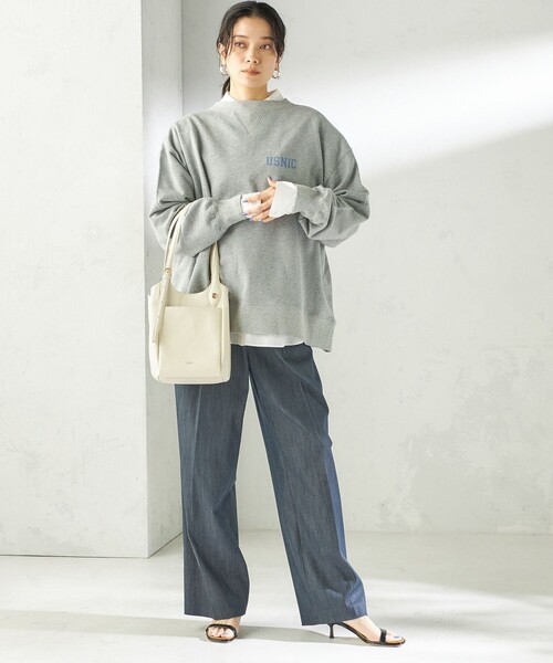 Beau're(ヴュレ)の「BEAURE: ロング ハンドル 2WAY トート バッグ(トートバッグ・レディース・ブラック/オフホワイト・ONE SIZE)」の11枚目の写真