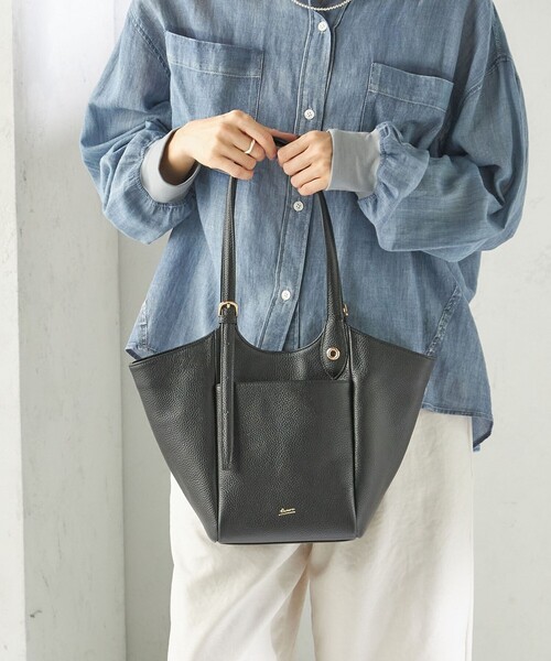 Beau're(ヴュレ)の「BEAURE: ロング ハンドル 2WAY トート バッグ(トートバッグ・レディース・ブラック/オフホワイト・ONE SIZE)」の20枚目の写真