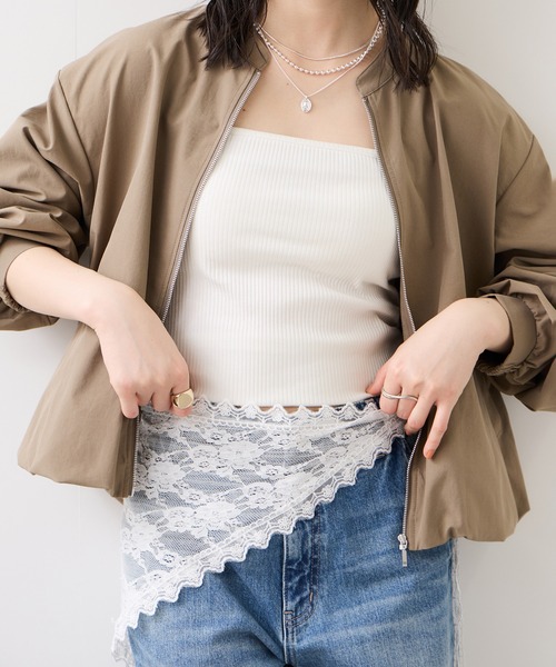 VIS（ビス）の「三角レーススカーフ（バンダナ/スカーフ・レディース・オフホワイト・FREE）」の3枚目の写真