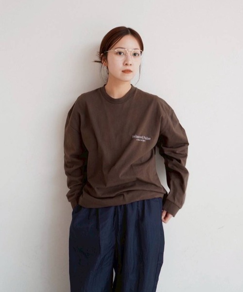 anuke（アンヌーク）の「Logo Long T-Shirts（Tシャツ/カットソー・レディース・グレー/ブラウン/ピンク・FREE）」の13枚目の写真