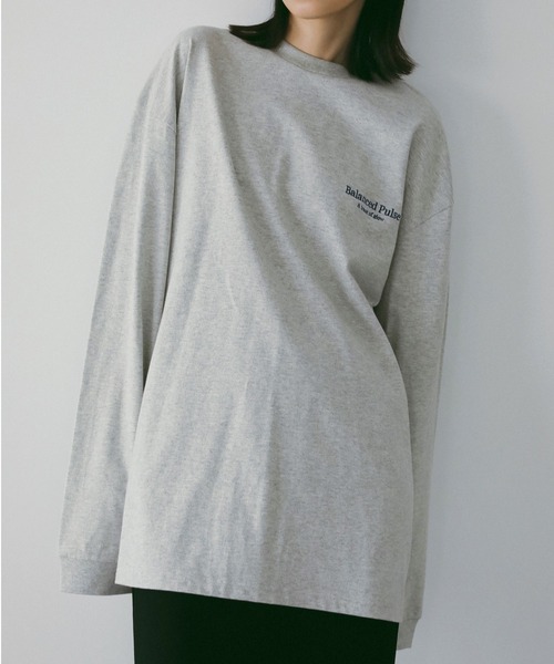 anuke（アンヌーク）の「Logo Long T-Shirts（Tシャツ/カットソー・レディース・グレー/ブラウン/ピンク・FREE）」の14枚目の写真