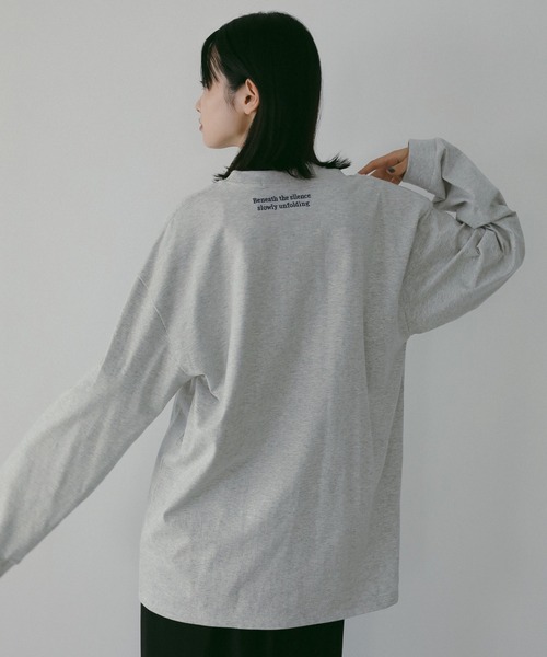 anuke（アンヌーク）の「Logo Long T-Shirts（Tシャツ/カットソー・レディース・グレー/ブラウン/ピンク・FREE）」の15枚目の写真