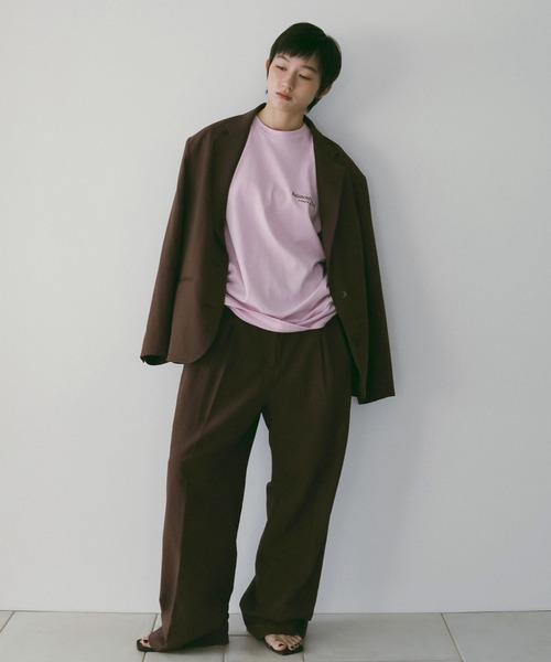 anuke（アンヌーク）の「Logo Long T-Shirts（Tシャツ/カットソー・レディース・グレー/ブラウン/ピンク・FREE）」の20枚目の写真