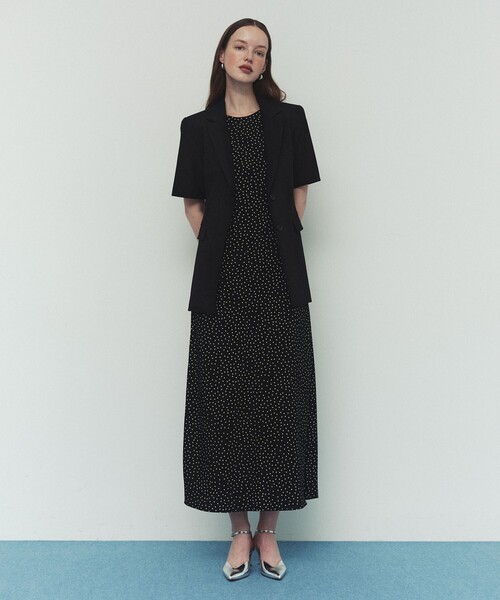Demi-Luxe BEAMS(デミルクス ビームス)の「BEAMS SALON / ジェントル ライン ジャケット ビームスサロン(テーラードジャケット・レディース・ベージュ/ブラック・38/36)」の3枚目の写真