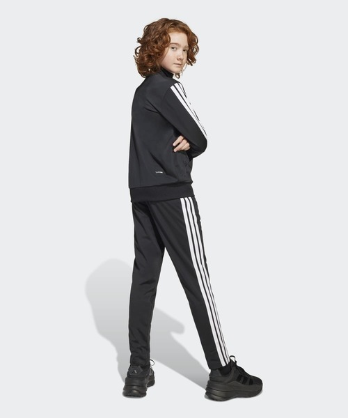 adidas(アディダス)の「シーズナル エッセンシャルズ Tiberio スリーストライプス トリコット トラックスーツ キッズ / ジャージ / アディダス adidas(ジャージ・キッズ・ブラック×グレー/ブラック×レッド/ブルー・130/140/150/160)」の12枚目の写真