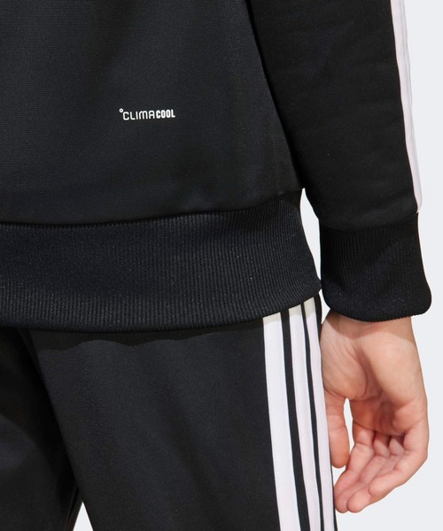 adidas(アディダス)の「シーズナル エッセンシャルズ Tiberio スリーストライプス トリコット トラックスーツ キッズ / ジャージ / アディダス adidas(ジャージ・キッズ・ブラック×グレー/ブラック×レッド/ブルー・130/140/150/160)」の8枚目の写真
