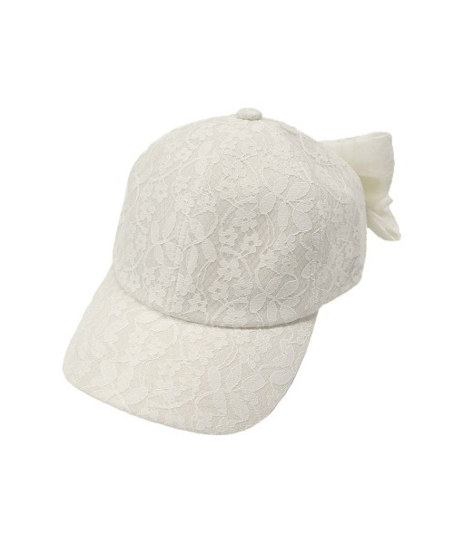 F i.n.t（フィント）の「総レースバックリボンキャップ（キャップ・レディース・ブラック/オフホワイト・FREE）」の12枚目の写真