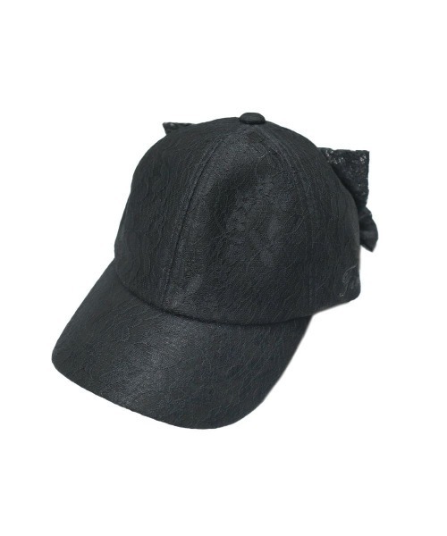 F i.n.t（フィント）の「総レースバックリボンキャップ（キャップ・レディース・ブラック/オフホワイト・FREE）」の13枚目の写真