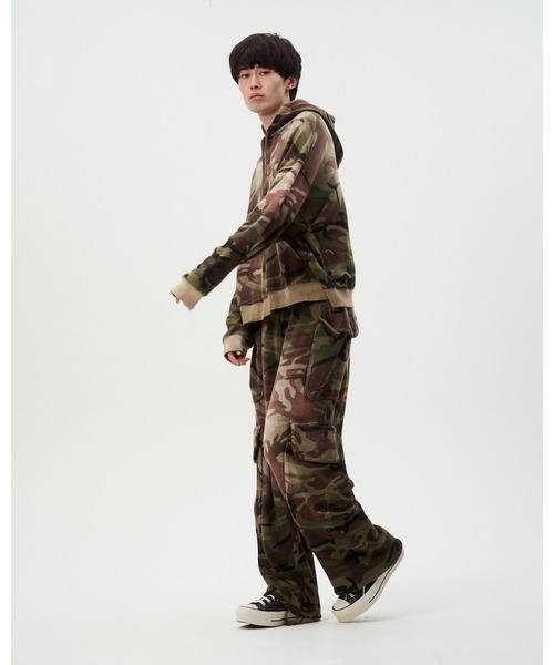 DISCOVERED（ディスカバード）の「ARMY CARGO SWEAT PANTS（スウェットパンツ・メンズ・カモフラージュ/ブラック・LARGE/SMALL）」の14枚目の写真