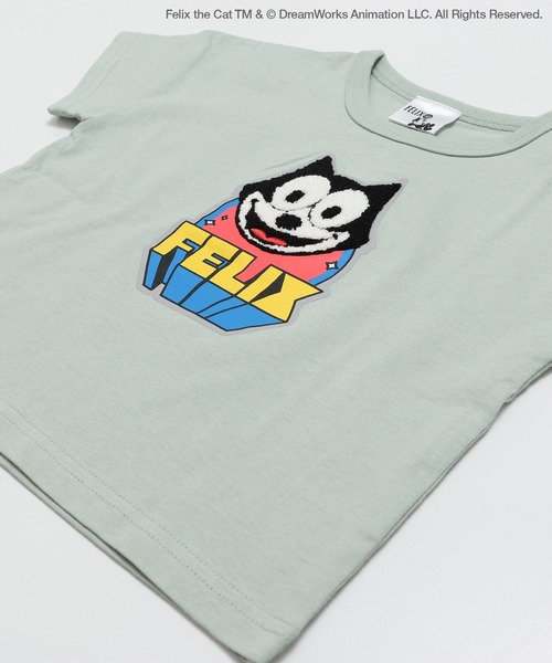 THE FELiX(フェリクス)の「〈フィリックス・ザ・キャット〉半袖Tシャツ(Tシャツ/カットソー・キッズ・ミント/オートミール/ホワイト/チャコールグレー・80cm/140cm/130cm/120cm/110cm/100cm/90㎝)」の14枚目の写真