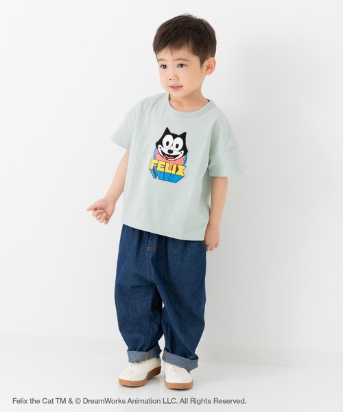 THE FELiX(フェリクス)の「〈フィリックス・ザ・キャット〉半袖Tシャツ(Tシャツ/カットソー・キッズ・ミント/オートミール/ホワイト/チャコールグレー・80cm/140cm/130cm/120cm/110cm/100cm/90㎝)」の17枚目の写真