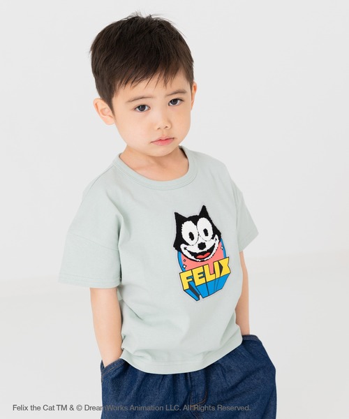 THE FELiX(フェリクス)の「〈フィリックス・ザ・キャット〉半袖Tシャツ(Tシャツ/カットソー・キッズ・ミント/オートミール/ホワイト/チャコールグレー・80cm/140cm/130cm/120cm/110cm/100cm/90㎝)」の19枚目の写真